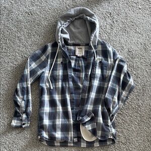 Vans Blue and Gray Lightweight Hooded Jacket